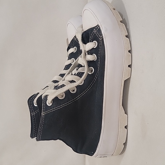 CHUCK FAYLOR BLACK CONVERSE ALL STAR LUGGED PLATFORM SNEAKERS (sz 5.5) - Picture 2 of 8